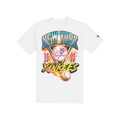 NEW ERA New York Yankees Lifestyle Graphics Fireball White T-Shirt