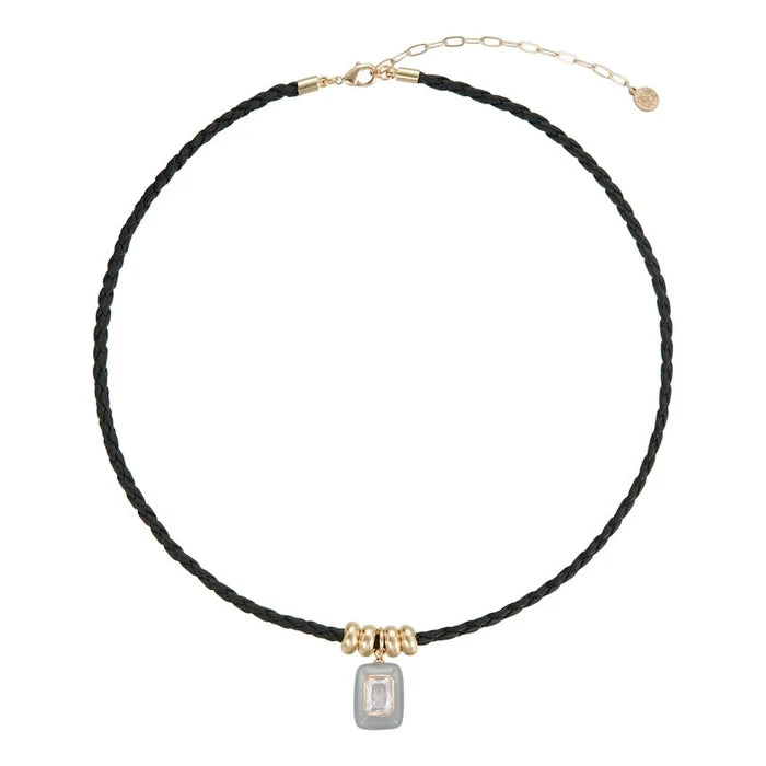 Noir Drop Cord Necklace