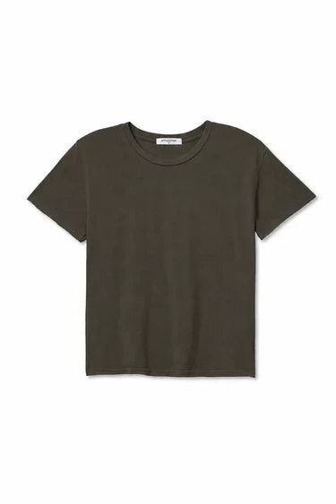 Perfect White Tee - Harley Boxy Crew in Dark Olive
