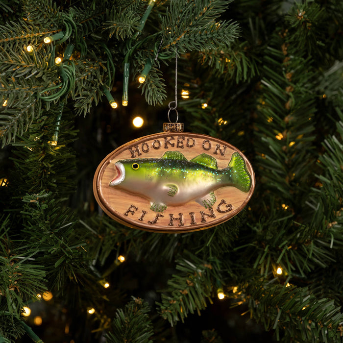Ragon House - HOOKED ON FISHING ORNAMENT