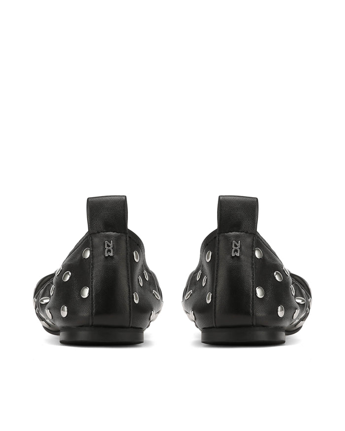Sonia Black Studded Leather