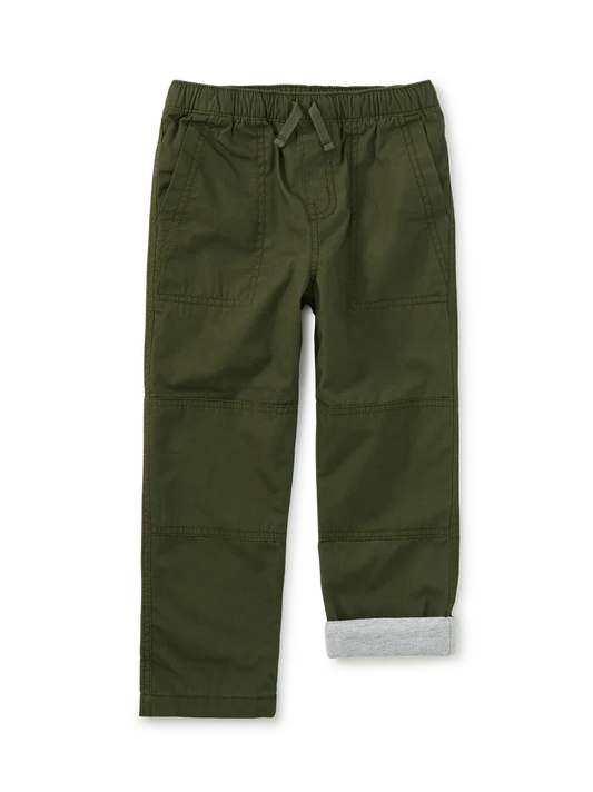 Tea Collection – Cozy Does it Lined Pants in Olive Green