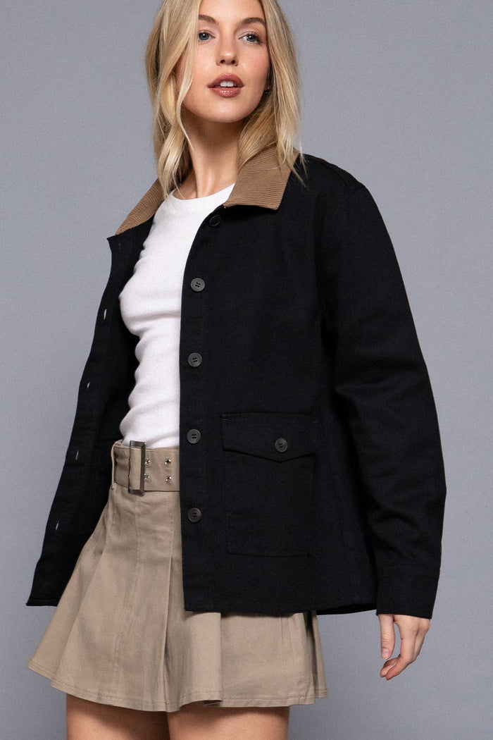 TWILL AND CORDUROY WORK JACKET