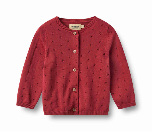 Wheat – Maia Knit Cardigan in Red