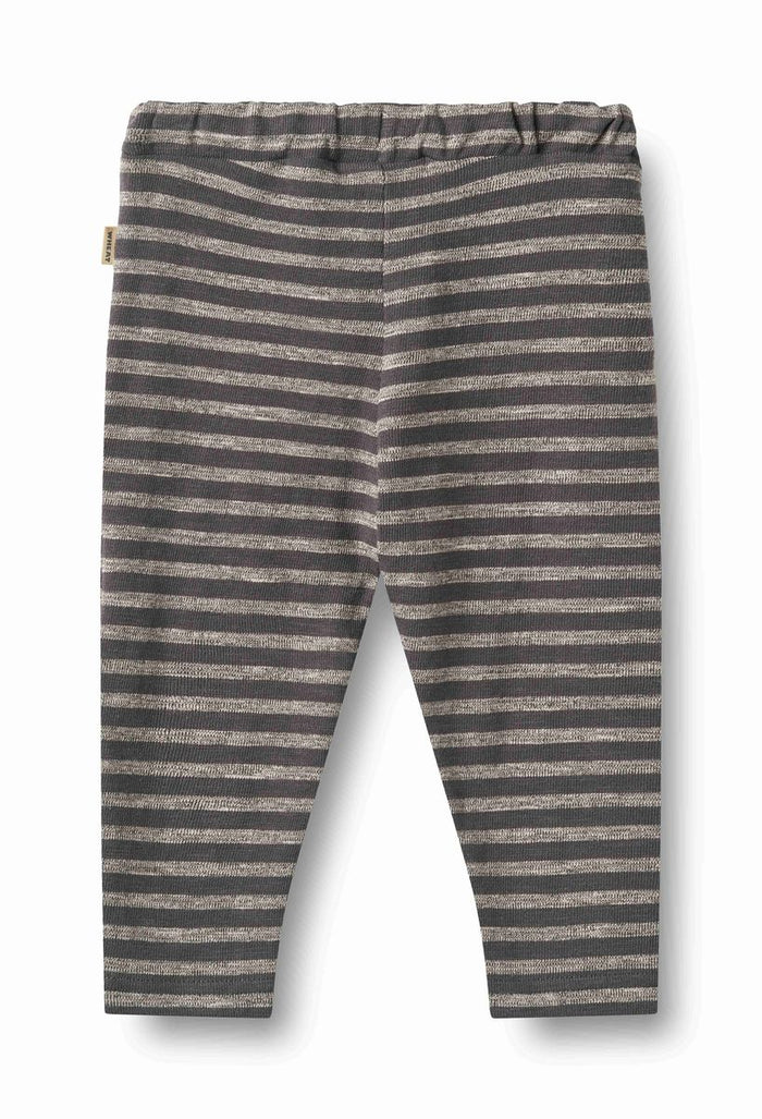 WHEAT – Manfred Jersey Pants in Charcoal Stripe