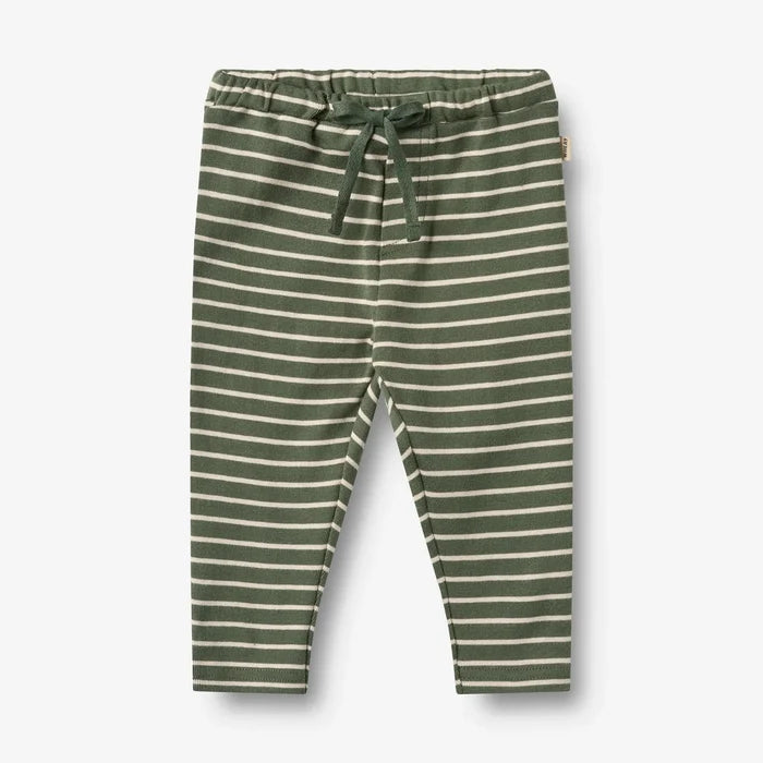 WHEAT – Manfred Jersey Pants in Green Stripe