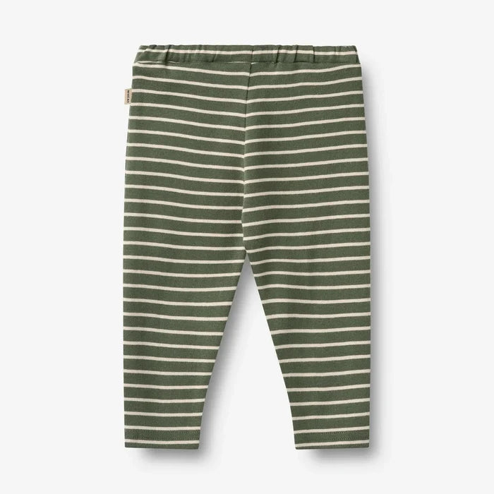 WHEAT – Manfred Jersey Pants in Green Stripe