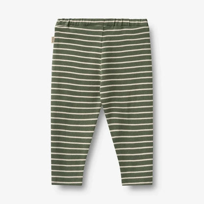WHEAT – Manfred Jersey Pants in Green Stripe