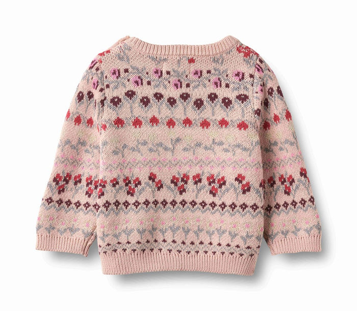 Wheat – Mikmak Jacquard Pullover in Dim Rose