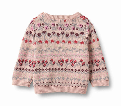 Wheat – Mikmak Jacquard Pullover in Dim Rose