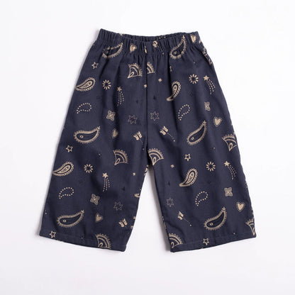 Wild Wawa- Wide Leg Pant in Midnight Bandana